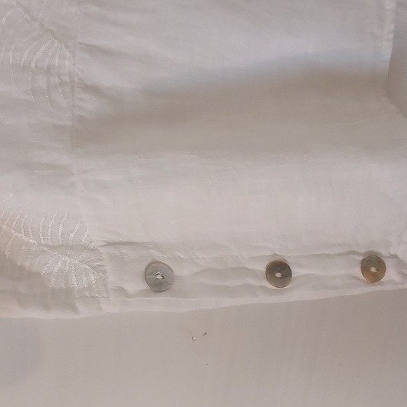 Women's White Top 100% Linen - Picture 9 of 12